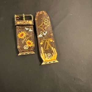 Brown and Gold Designer Watch Band